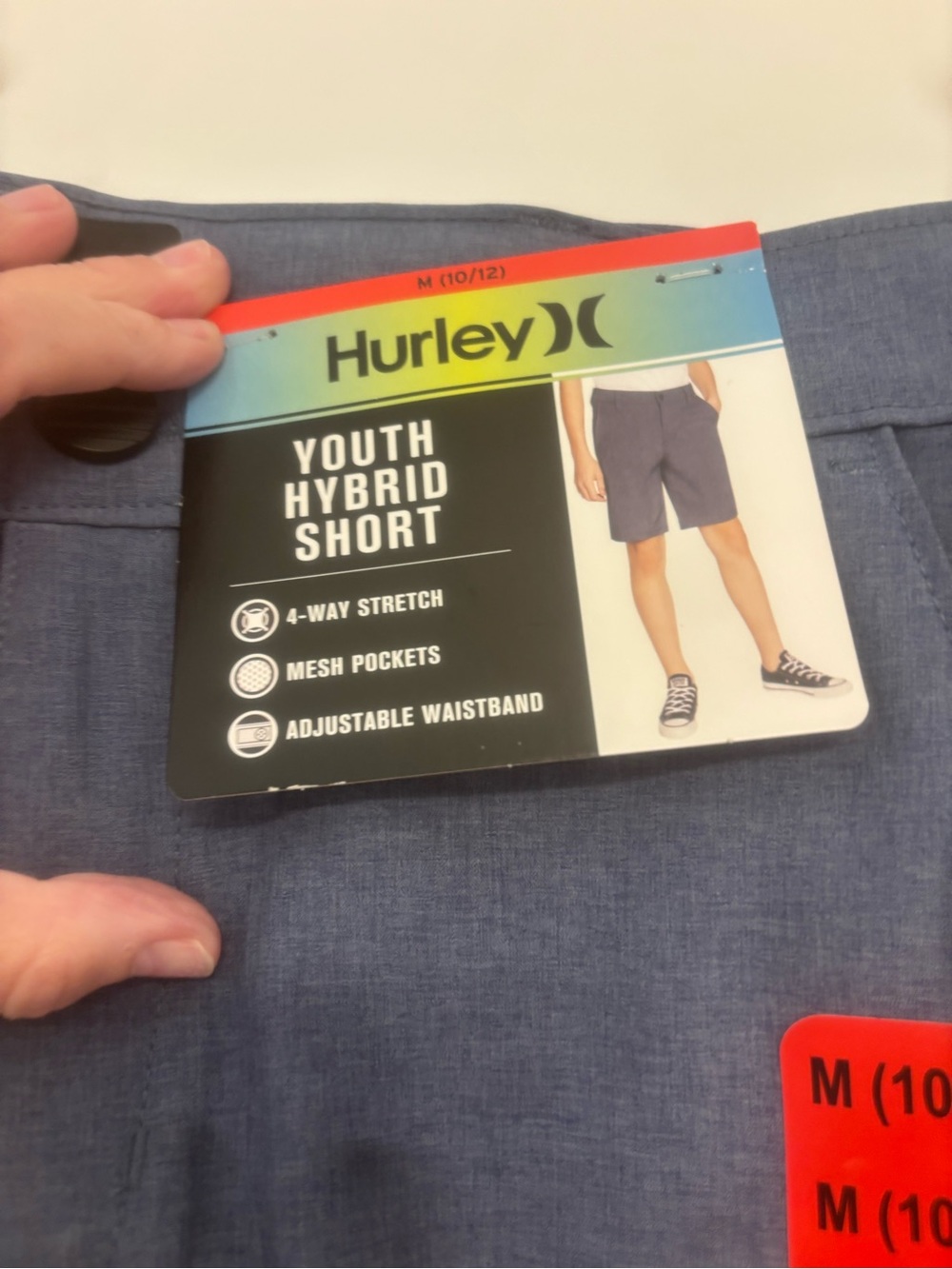 Hurley Slate Blue Youth Hybrid Shorts-Medium